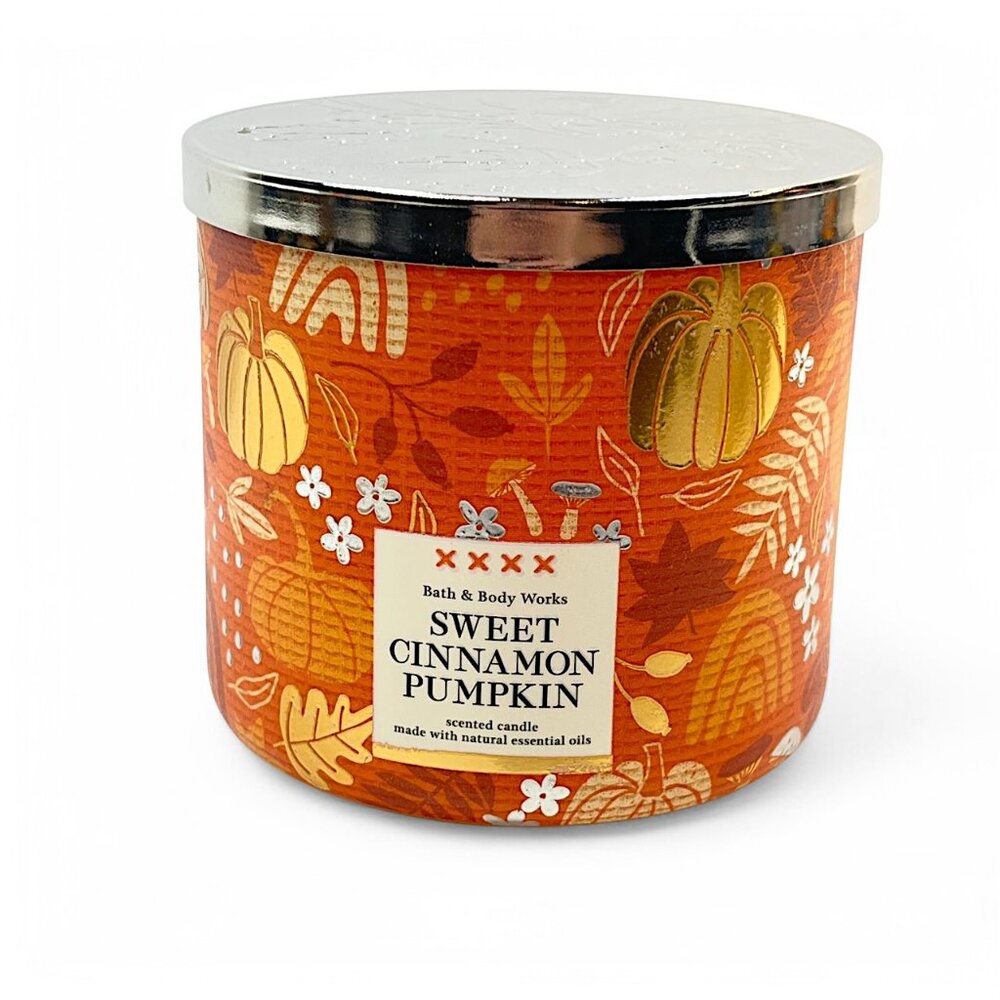 Bath & Body Works Sweet Cinnamon Pumpkin 3 Wicks Scented Candle 14.5 oz
